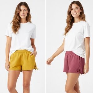 Madewell Side Tie Shorts Bundle XL Mustard & Rose